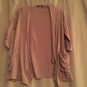 Tan cotton open loose sweater by SOY